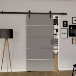Drzwi Przesuwne>przesuwne.com Naścienne drzwi przesuwne do pokoju 70 cm SEFAL szary