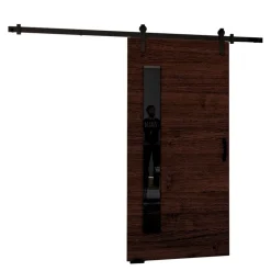 Drzwi Przesuwne>przesuwne.com Naścienne drzwi przesuwne do garderoby 70 cm PASCO wenge