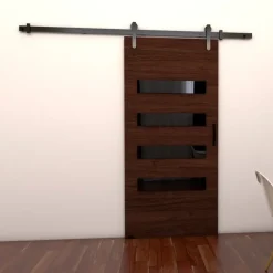 Drzwi Przesuwne>przesuwne.com Naścienne drzwi przesuwne do pokoju 70 cm CRISTO wenge