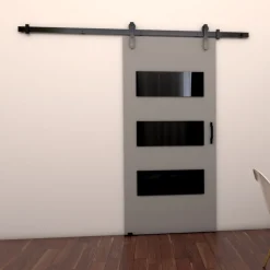 Drzwi Przesuwne>przesuwne.com Naścienne drzwi przesuwne do garderoby 90 cm VITRE szary