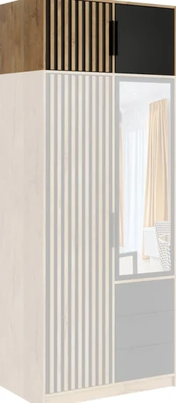 Pozostałe|Akcesoria Do Szaf>Stolar Nadstawka do czarnej szafy 100 cm BILL