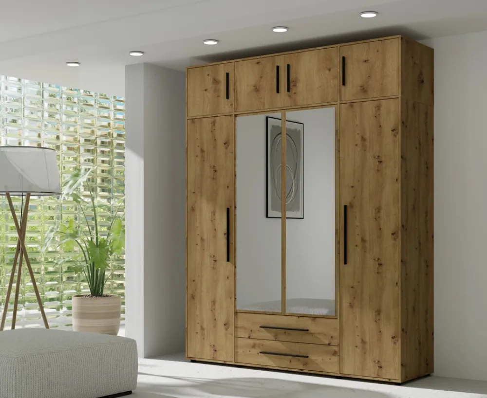 Akcesoria Do Szaf|Akcesoria Do Szaf>GiB Meble Nadstawka do szafy czterodrzwiowej 197 cm MAXIDO dąb artisan