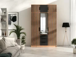 Pozostałe|Akcesoria Do Szaf></noscript>Stolar Nadstawka do szafy trzydrzwiowej 150 cm BILL czarna