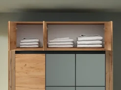 Zestawy Mebli Do Sypialni>ML Meble Nadstawka trzydrzwiowa na szafę 150 cm dąb złoty craft UMIO