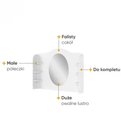 Pozostałe|Meble Młodzieżowe></noscript>lenart. Nadstawka z lustrem 94 cm na biurko beż piaskowy STORY