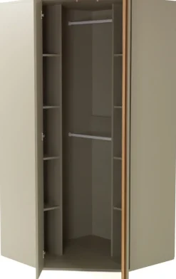 Meble Dla Dzieci|Meble Młodzieżowe>MEBLAR Narożna szafa 95x95 cm młodzieżowa uchylna z drążkami i półkami LISSARO