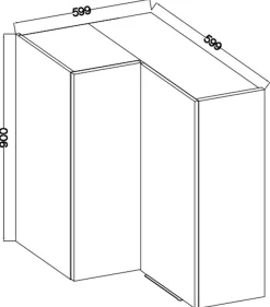 Meble Kuchenne></noscript>Lempert Narożna szafka kuchenna 60x60 cm MARGARET orzech okapi