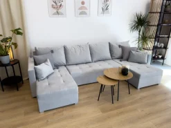 Narożniki></noscript>BROMARKT Narożnik butelkowa zieleń w kształcie U rozkładany HOT U