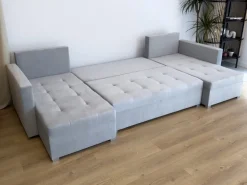 Narożniki></noscript>BROMARKT Narożnik butelkowa zieleń w kształcie U rozkładany HOT U