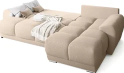 Narożniki></noscript>BROMARKT Narożnik do salonu rozkładany NUBES z funkcją spania jasny brąz