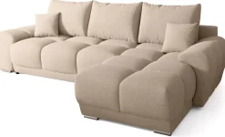 Narożniki></noscript>BROMARKT Narożnik do salonu rozkładany NUBES z funkcją spania jasny brąz