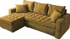 Meble Dla Dzieci|Meble Młodzieżowe>BROMARKT Narożnik musztardowy do salonu ze spaniem LUIS