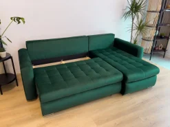 Meble Dla Dzieci|Meble Młodzieżowe></noscript>BROMARKT Narożnik musztardowy do salonu ze spaniem LUIS