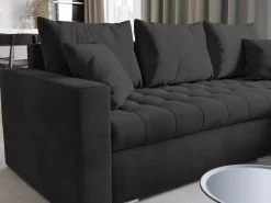 Meble Dla Dzieci|Meble Młodzieżowe></noscript>BROMARKT Narożnik musztardowy do salonu ze spaniem LUIS