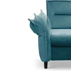 Narożniki></noscript>LASKI Narożnik rozkładany welurowy w stylu glamour ITALIA 2