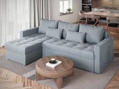 Meble Dla Dzieci|Meble Młodzieżowe></noscript>BROMARKT Narożnik szary rozkładany HOT L