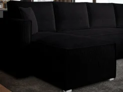 Narożniki></noscript>BROMARKT Narożnik sztruksowy z pojemnikiem na pościel TOP U funkcja spania