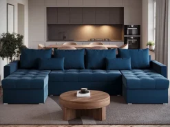 Narożniki></noscript>BROMARKT Narożnik U z funkcją spania HOT U