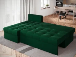 Meble Dla Dzieci|Meble Młodzieżowe>BROMARKT Narożnik z funkcją spania do salonu HOT SLIM butelkowa zieleń