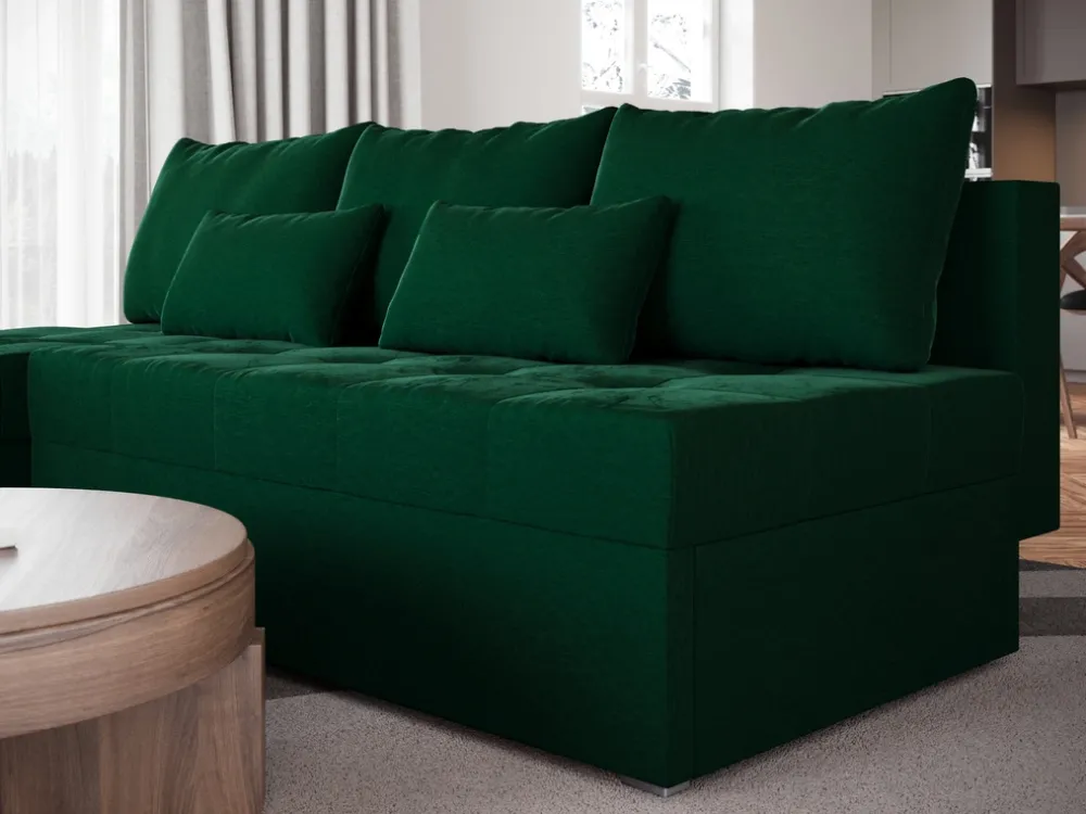 Meble Dla Dzieci|Meble Młodzieżowe>BROMARKT Narożnik z funkcją spania do salonu HOT SLIM butelkowa zieleń