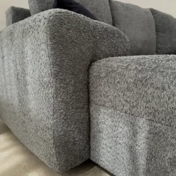 Narożniki></noscript>KENIX Narożnik z funkcją spania do salonu boucle TWIST zielony