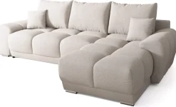 Narożniki></noscript>BROMARKT Narożnik z funkcją spania do salonu rozkładany NUBES jasny beż