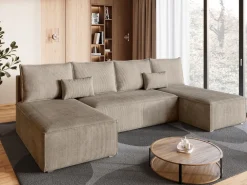 Narożniki></noscript>BROMARKT Narożnik z funkcją spania i pojemnikiem na pościel TOP U SLIM