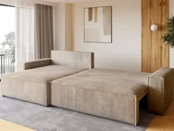 Narożniki>BROMARKT Narożnik z funkcją spania i pojemnikiem na pościel ADI XL