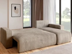 Meble Dla Dzieci|Meble Młodzieżowe>BROMARKT Narożnik z funkcją spania i pojemnikiem na pościel PUMI sztruks