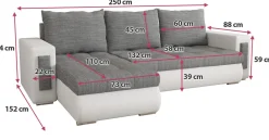 Meble Dla Dzieci|Meble Młodzieżowe></noscript>BROMARKT Narożnik z funkcją spania MERLIN