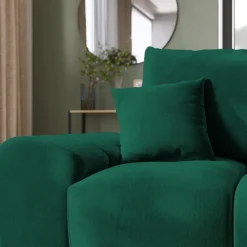 Narożniki></noscript>BROMARKT Narożnik z funkcją spania NUBES butelkowa zieleń