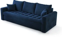 Meble Młodzieżowe|Kanapy I Sofy></noscript>BROMARKT Niebieska kanapa z funkcją spania i pojemnikiem do salonu LUIS