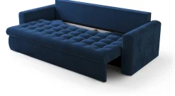 Meble Młodzieżowe|Kanapy I Sofy></noscript>BROMARKT Niebieska kanapa z funkcją spania i pojemnikiem do salonu LUIS