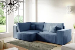 Meble Dla Dzieci|Meble Młodzieżowe>BROMARKT Niebieska rogówka do salonu z funkcją spania PEDRO DUO