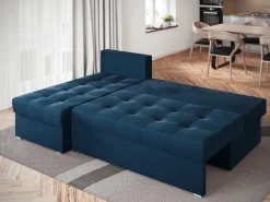 Meble Dla Dzieci|Meble Młodzieżowe>BROMARKT Niebieska rozkładana kanapa narożna z funkcją spania HOT SLIM