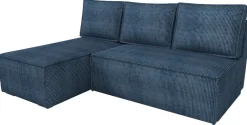Narożniki>IZABELLA MEBLE Niebieski narożnik do salonu z funkcją spania do salonu HECTOR