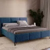 Łóżka Kontynentalne|Łóżka Małżeńskie>UNISTYL MEBLE Niebieskie łóżko kontynentalne LORIO 180x200 cm z pojemnikiem na pościel