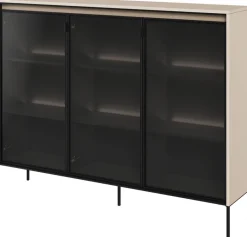 Witryny>lenart. Niska witryna na książki do salonu w stylu nowoczesnym 150 cm TREND