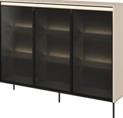 Witryny></noscript>lenart. Niska witryna na książki do salonu w stylu nowoczesnym 150 cm TREND