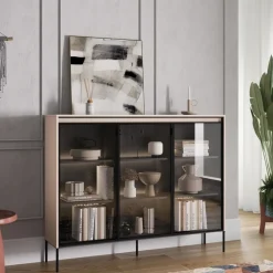 Witryny></noscript>lenart. Niska witryna na książki do salonu w stylu nowoczesnym 150 cm TREND