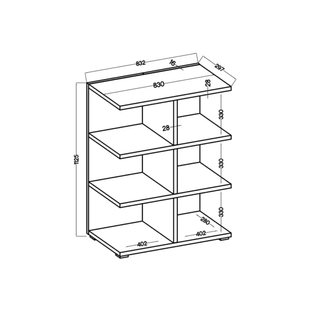 Regały Na Książki|Regały Dla Dzieci>Lempert Niski regał MEIRA dąb artisan
