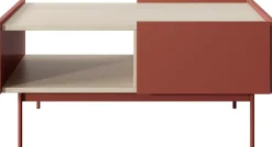 Ławy I Stoliki>PIASKI Nowoczesna ława kawowa z szufladami 65x97 cm CRYSTAL