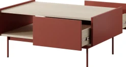 Ławy I Stoliki>PIASKI Nowoczesna ława kawowa z szufladami 65x97 cm CRYSTAL