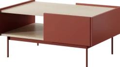 Ławy I Stoliki></noscript>PIASKI Nowoczesna ława kawowa z szufladami 65x97 cm CRYSTAL