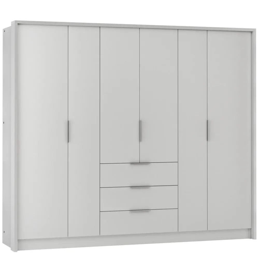 Meble Młodzieżowe|Zestawy Mebli Do Przedpokoju>Stolar Nowoczesna biała duża szafa do sypialni 255 cm BANG biały