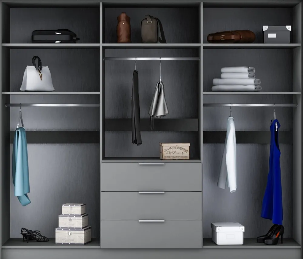 Meble Młodzieżowe|Zestawy Mebli Do Przedpokoju>Stolar Nowoczesna biała duża szafa do sypialni 255 cm BANG biały