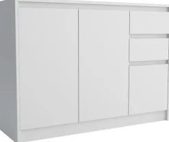 Komody>Meblohand Nowoczesna biała komoda z szufladami trzydrzwiowa ARTEGO biały