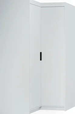 Meble Dla Dzieci|Zestawy Mebli Do Przedpokoju>Lempert Nowoczesna biała modułowa szafa narożna z półkami 98x98 cm KUBA biały