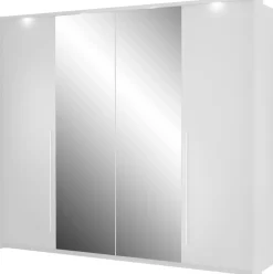 Szafy Młodzieżowe|Szafy Otwierane>Stolar Nowoczesna biała szafa z lustrem 255 cm do sypialni BRAND biały