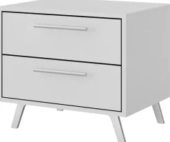 Meble Dla Dzieci|Szafki Nocne>Stolar Nowoczesna biała szafka nocna z szufladami 54 cm BILL biały